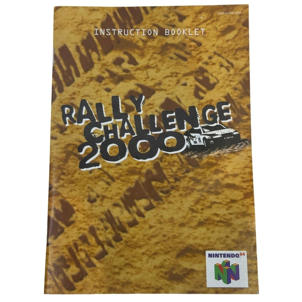 Rally Challenge 2000 Nintendo 64 N64 Instruction Booklet Manual NUS-NWQE-USA